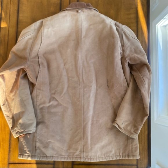 Vintage Carhartt Men's Blanket Lined Tan Chore Jacket, 48 Tall - Picture 5 of 7
